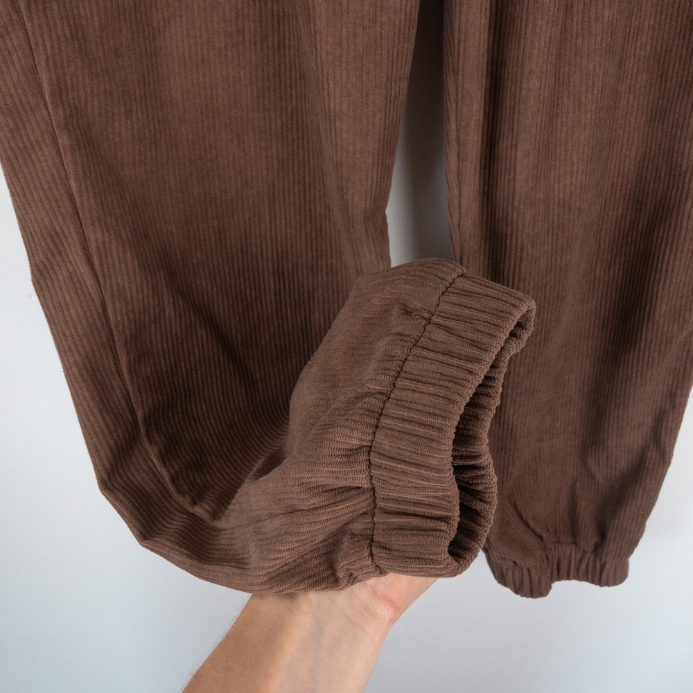 Halara Joggers Womens Medium (30x26) Brown Corduroy Casual Pants Earth - Picture 8 of 12